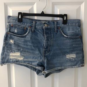 Madewell Relaxed Denim Shorts:Ripped Edition